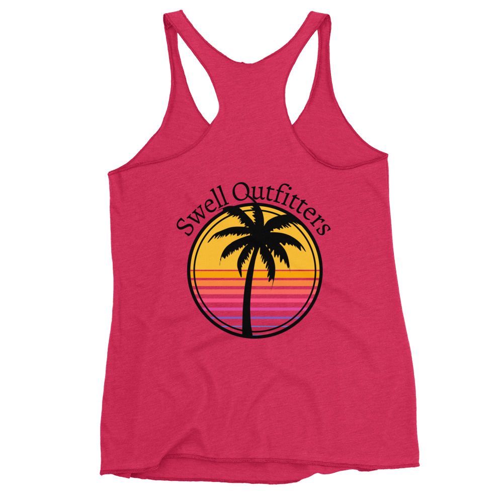 Island Palm Women&#39;s Racerback Tank