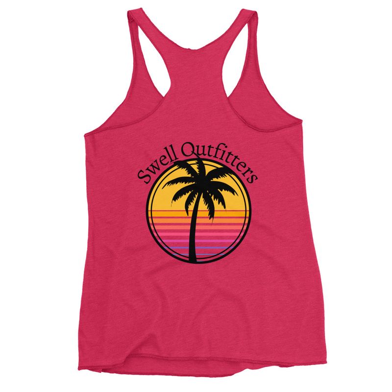 Island Palm Women&#39;s Racerback Tank