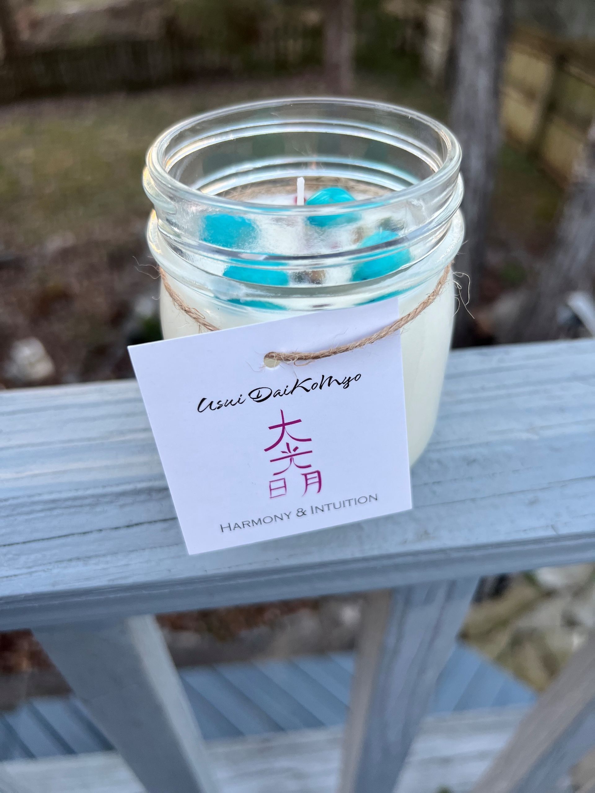 Healing Candles for Harmony & Intuition - Vanilla Peppermint