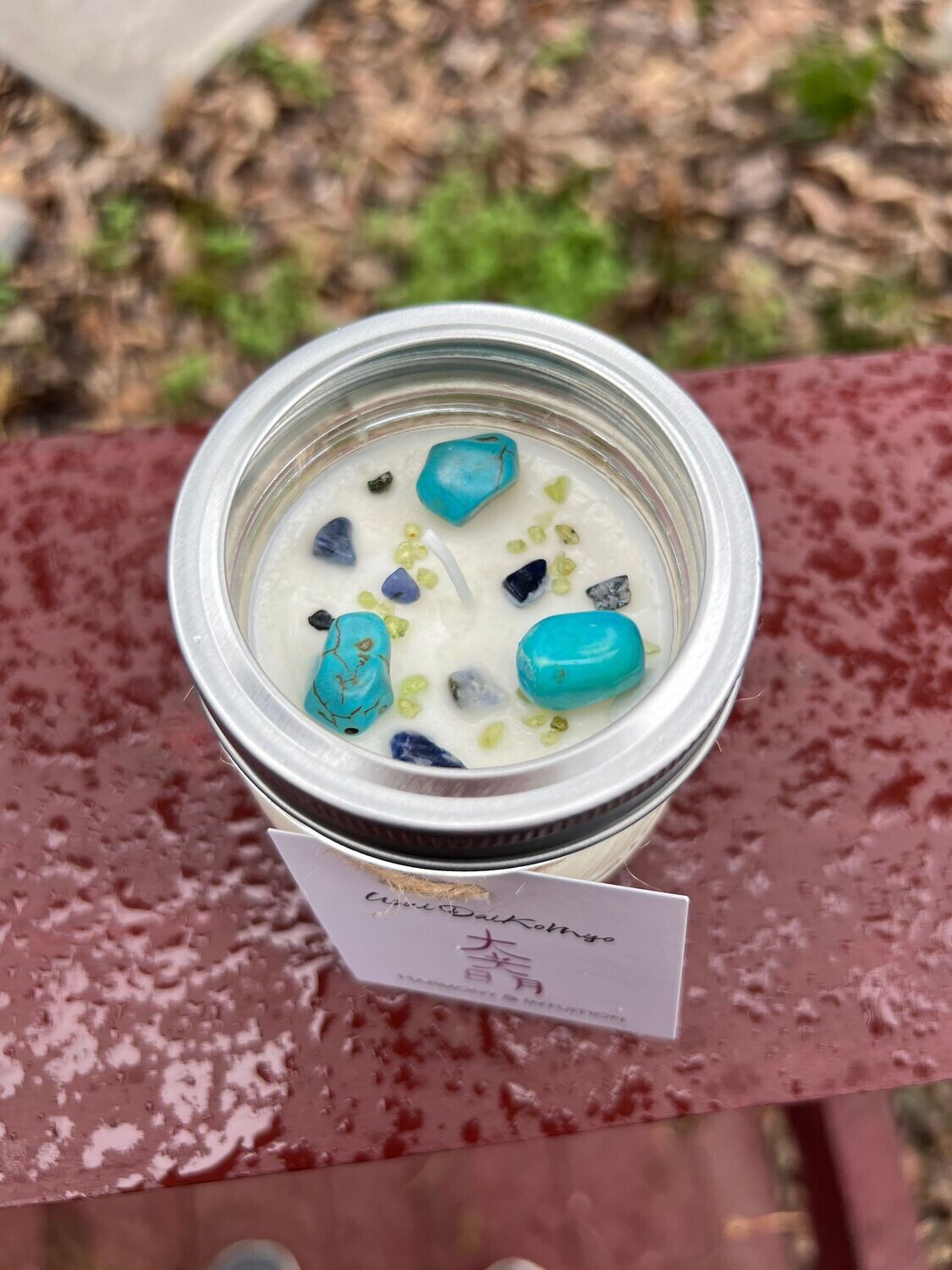 Healing Candles for Harmony & Intuition - Vanilla Peppermint