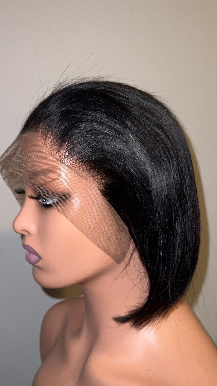 Peruvian bob, 8”  HD lace 13x4