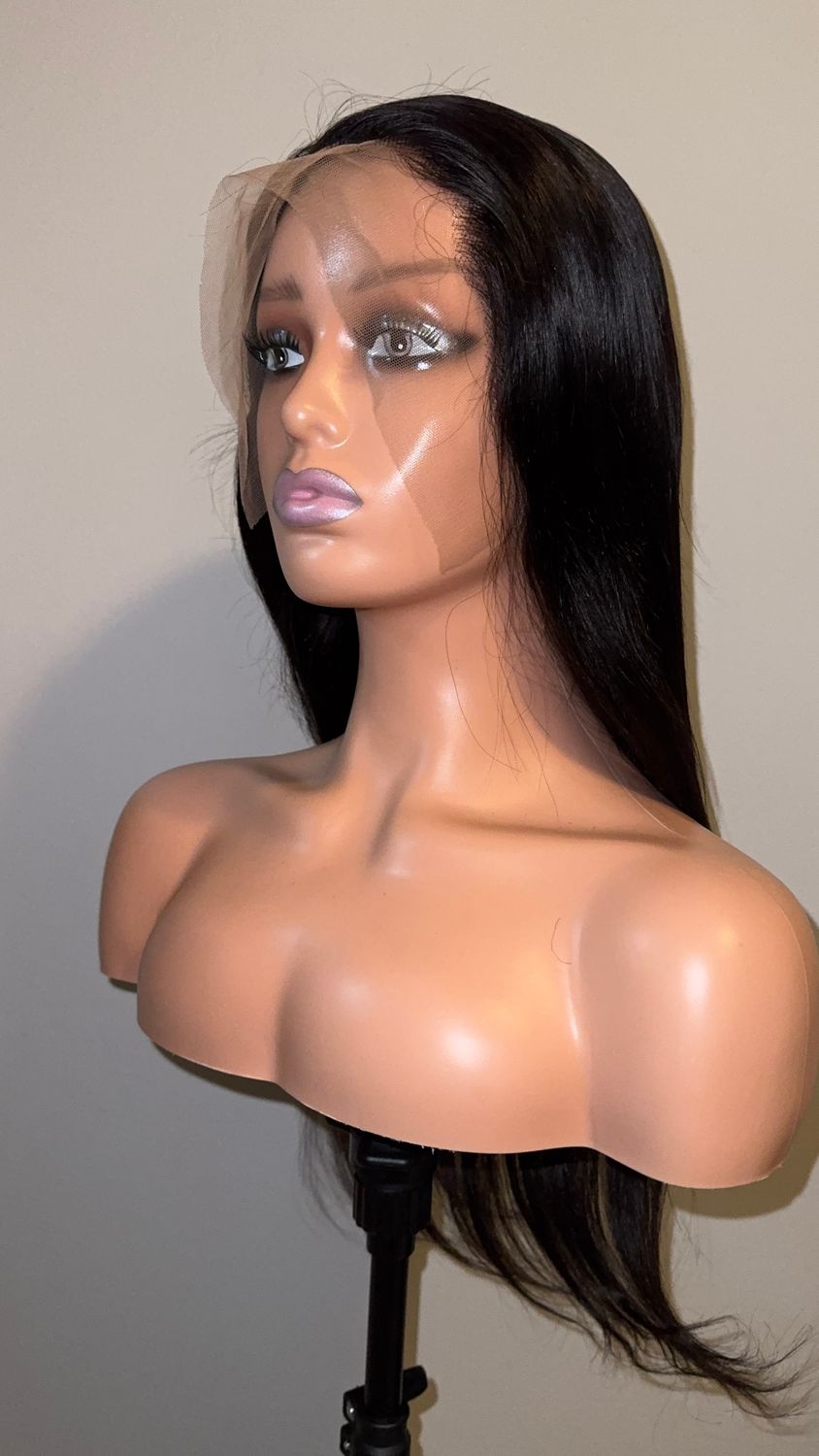 100% Human hair, 24” 13x4 HD lace