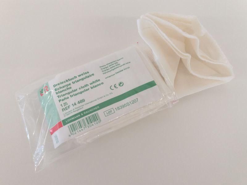 Dreiecktuch weiß Stoff ÖNorm K2122