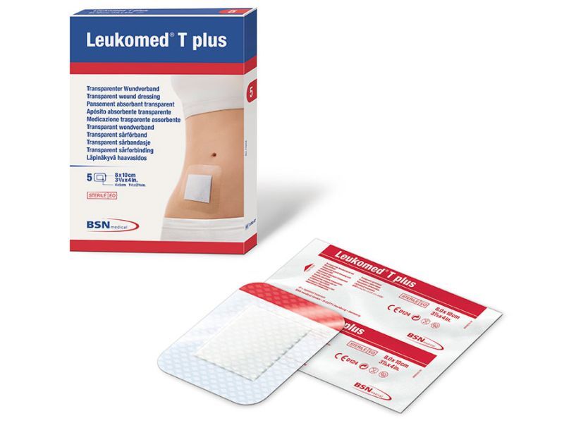 Leukomed T plus steriler wasserdichter Wundverband 10 x 8 cm