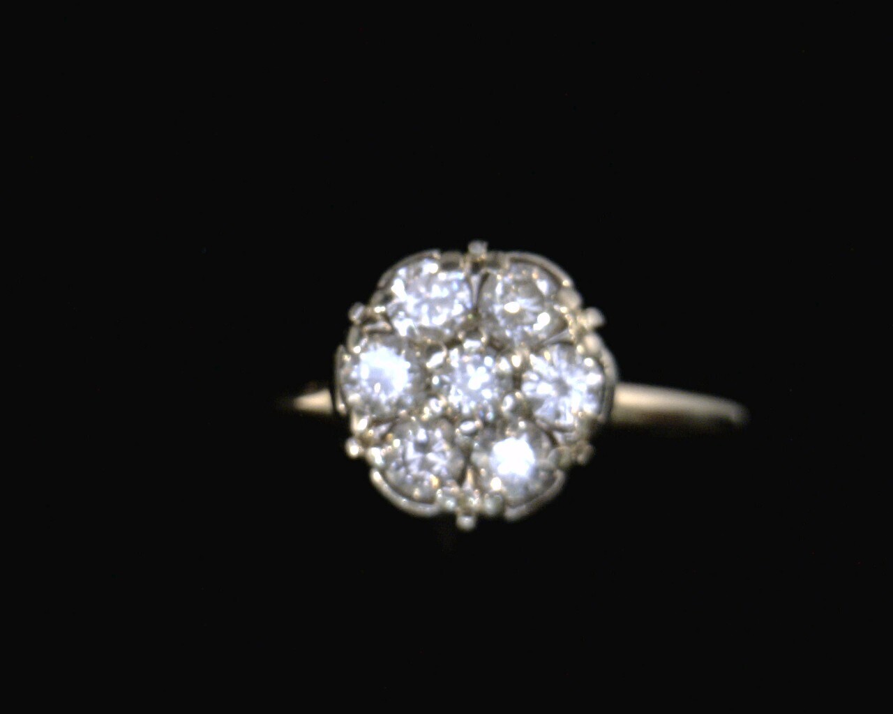 56445 Yellow Gold Lady's Diamond Cluster Ring