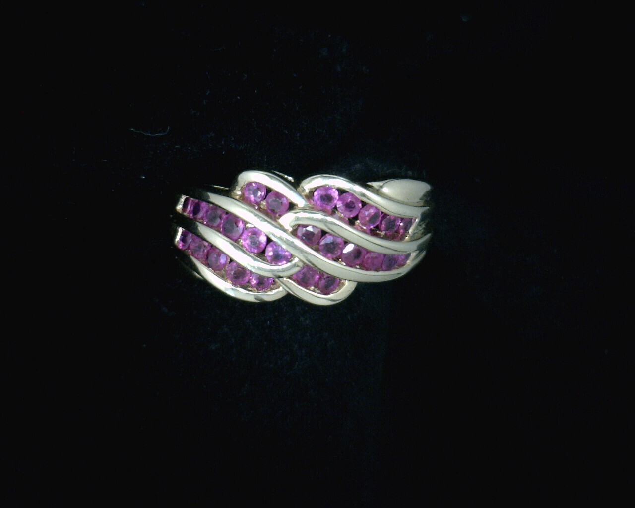 50078 Yellow Gold Lady's Ruby Swirl Band