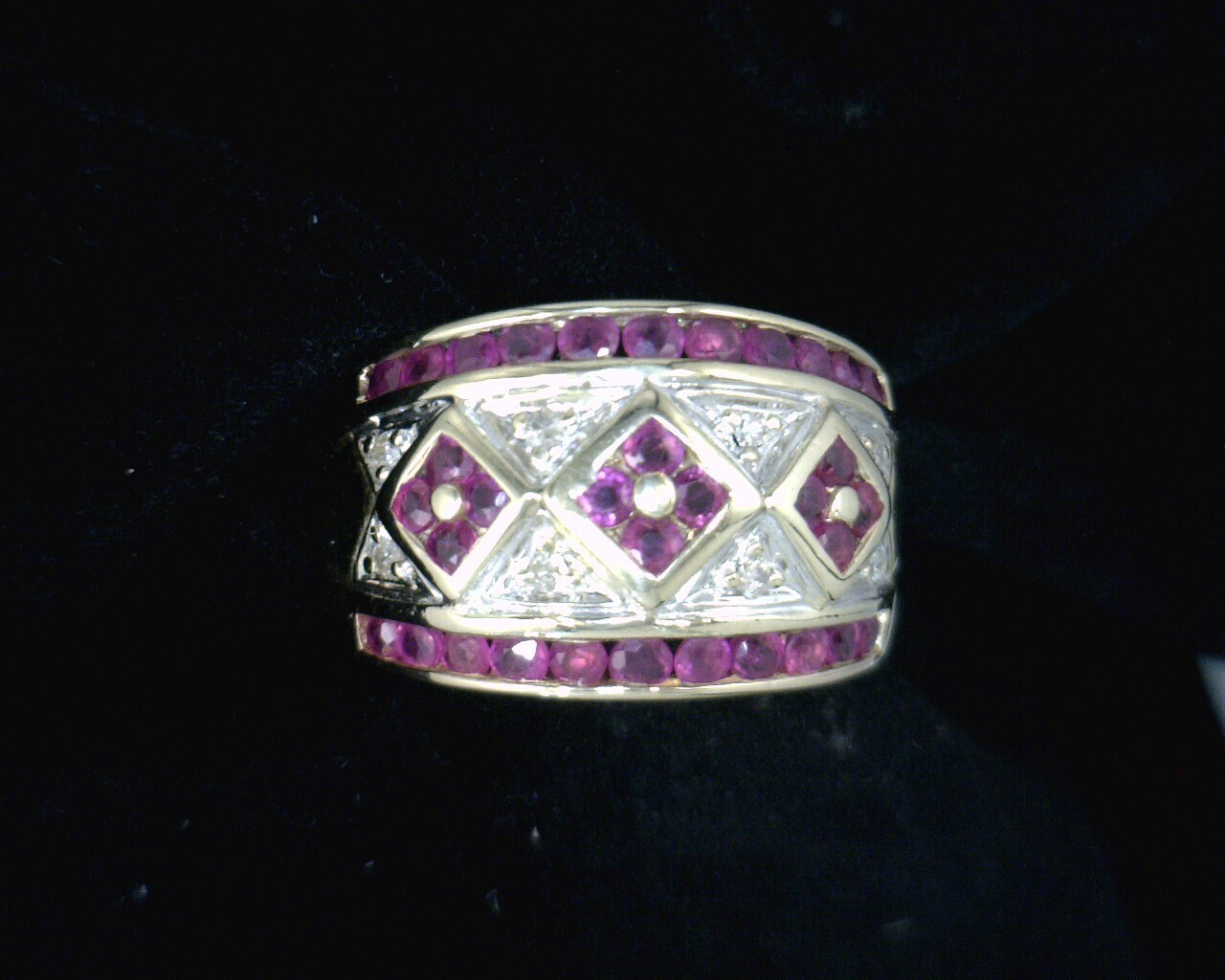 58353 Yellow Gold Lady's Ruby & Diamond Ring
