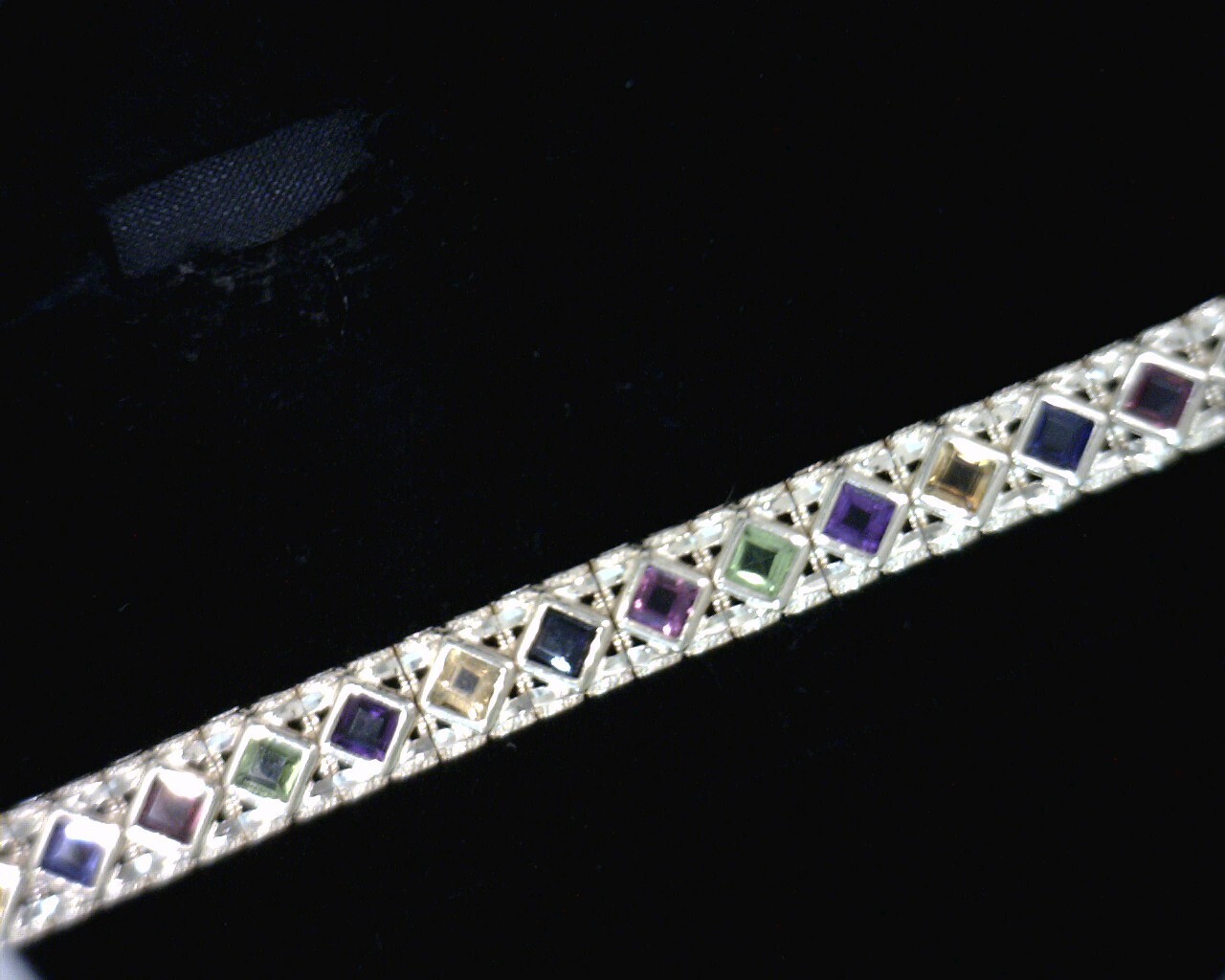 51755 Yellow Gold Lady's Multi-Gemstone Bracelet