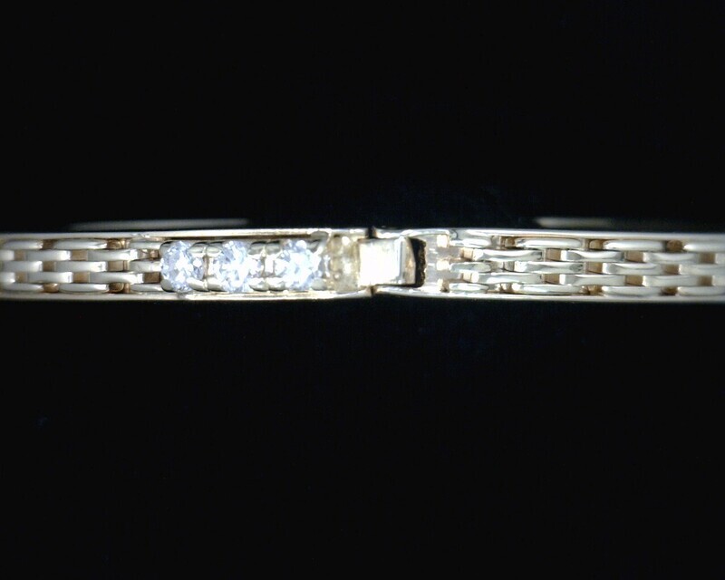 53629 Yellow Gold Lady's Diamond Bangle Bracelet