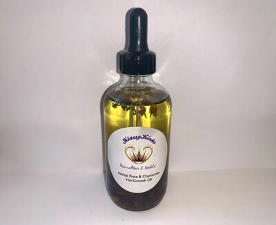Herbal Rose &amp; Chamomile Hair Growth Oil 4oz
