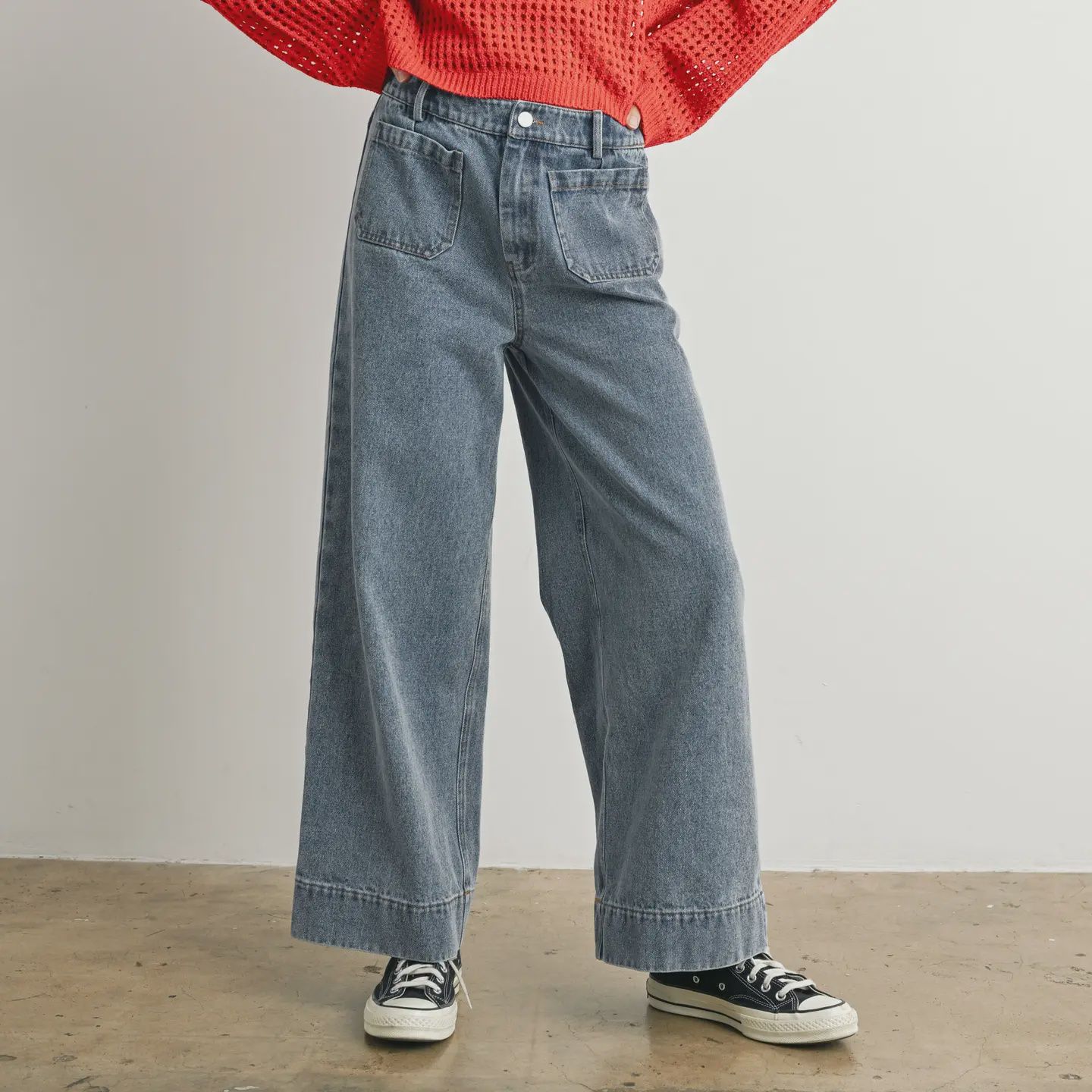 Wide-Leg Denim Pant