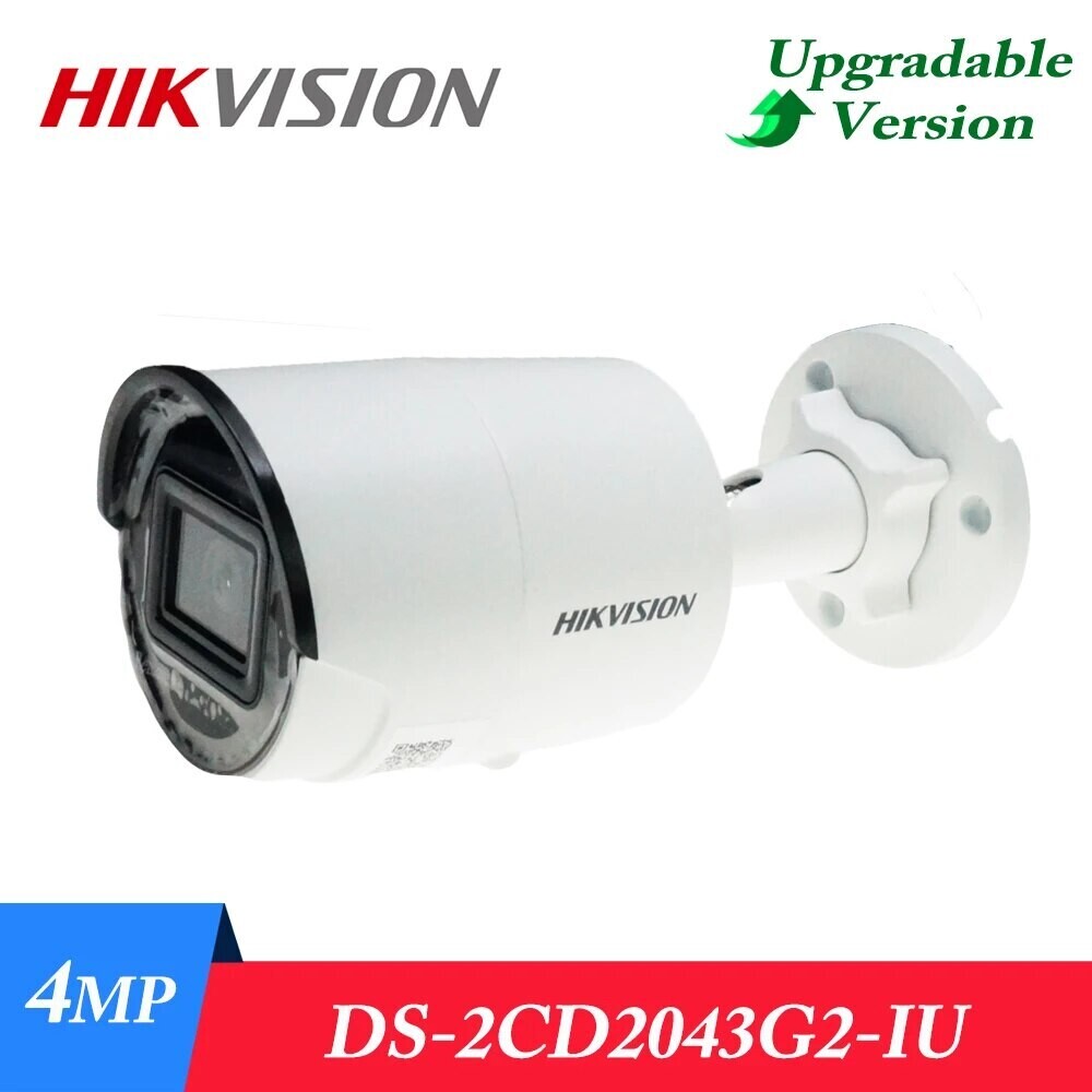 Hikvision Original DS-2CD2043G2-IU 4 MP AcuSense Fixed Bullet Network Camera Built-in Mic Human And Vehicle  Classification IP67, Focus: 2.8mm