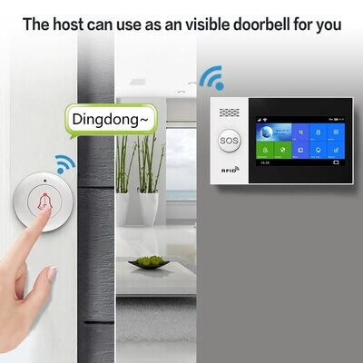 Alarme domestique Tuya 4G Smart Home WIFI Security Alarms pour maison avec écran tactile, supporte l'application Smart Life et Alexa