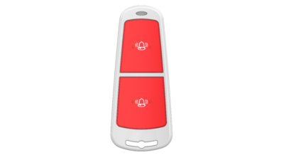 Wireless panic button with 2 buttons