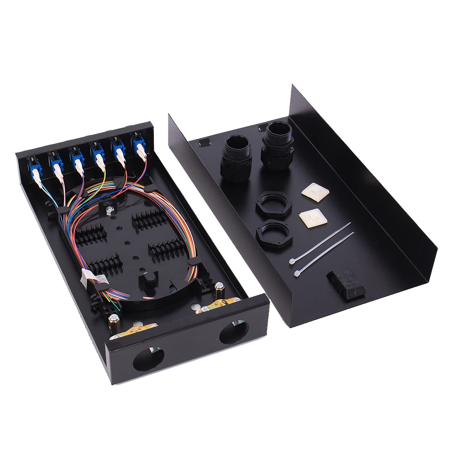 Patch panel 12 core SM with 6 pigtails UPC