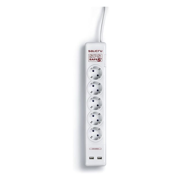 SPS Safe 5 extension cable - Saliru - Surge protector socket - 5 sockets + 2 USB