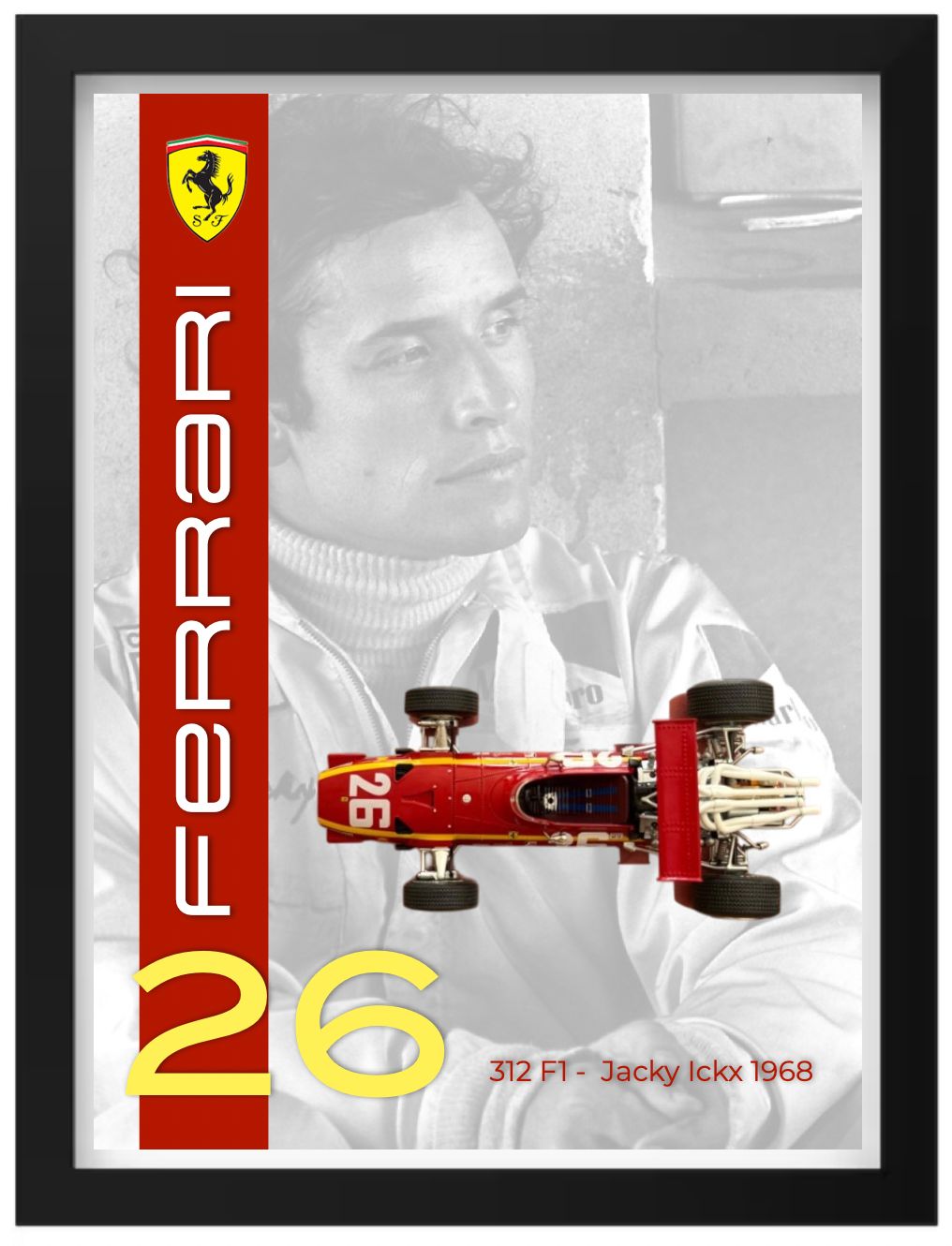 F1 FERRARI 312 1968 J.ICKX 1:24