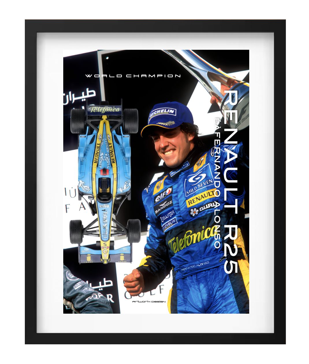 F1 RENAULT R 25 WORLD CHAMPION ALONSO 1:24