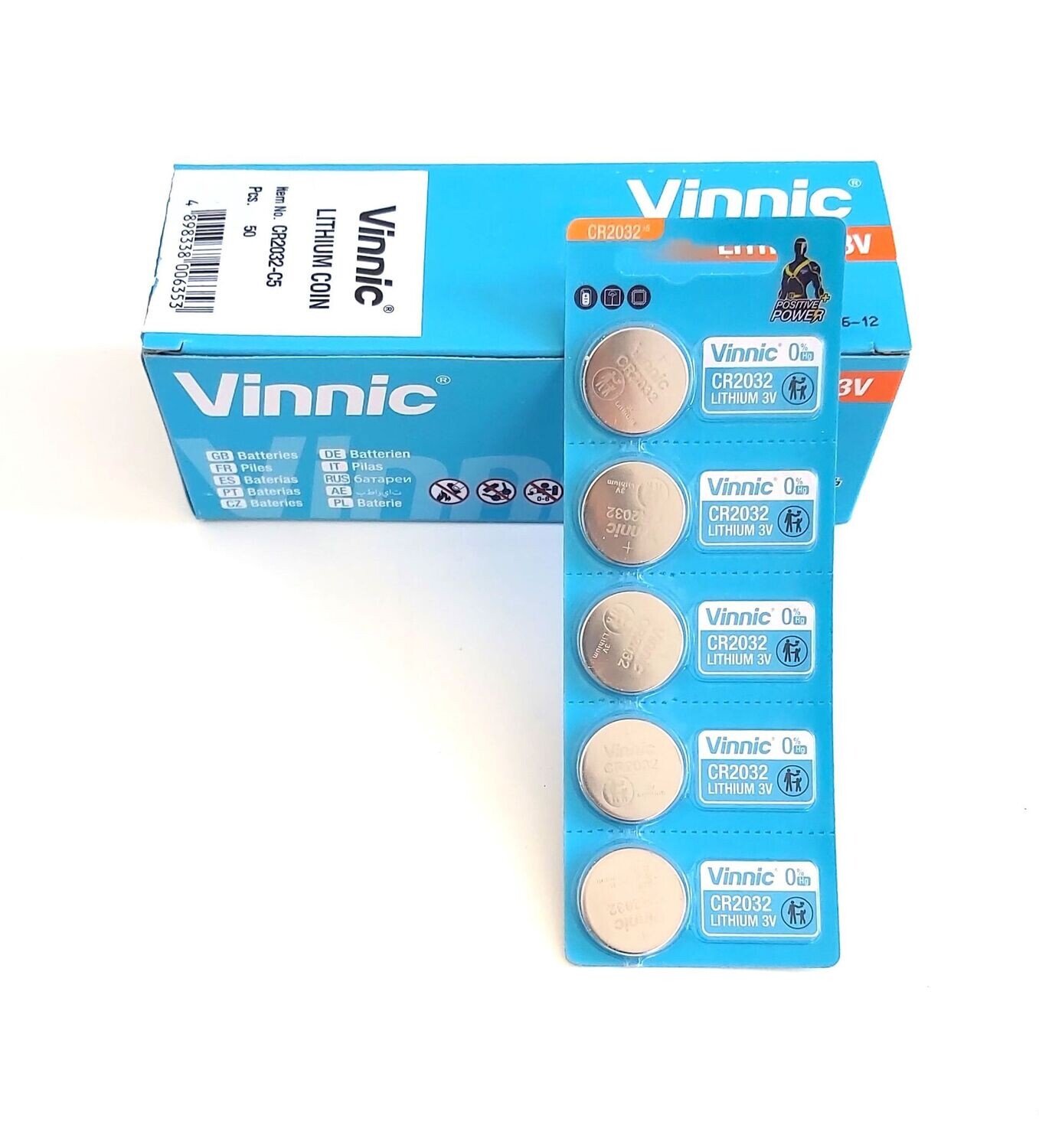 Pilas CR2032 Vinnic caja 50 unidades