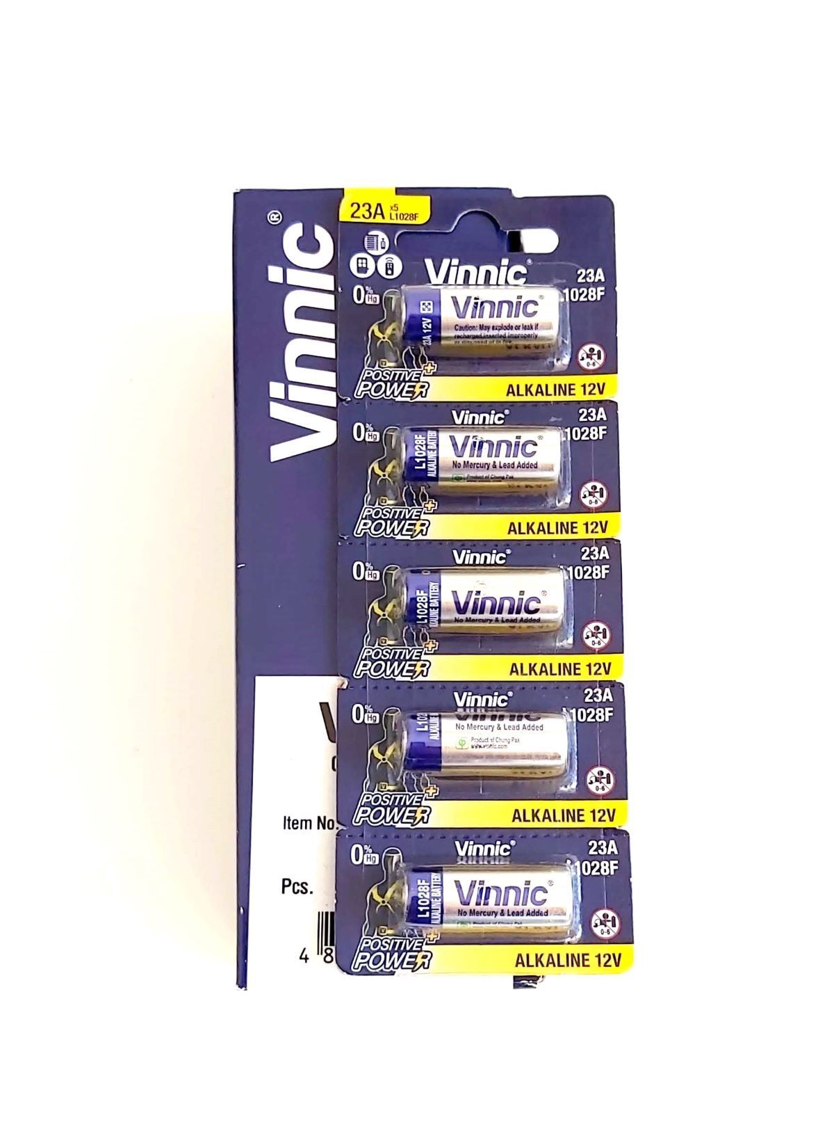 X 40 Pilas A23 Vinnic 12v Alcalinas L1028F Caja de 40 unidades