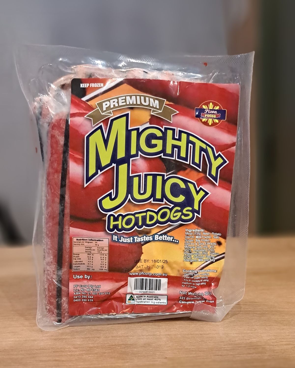 Pizon Mighty Juice Hotdog (500g)