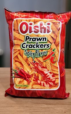 Oishi Prawn Crackers Hot &amp; Spicy (90g)