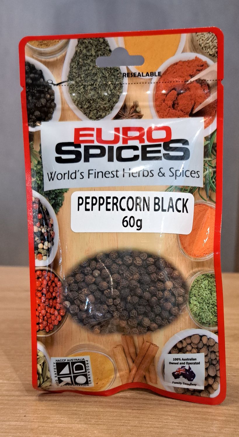 Euro Spice Peppercorn Black (60g)