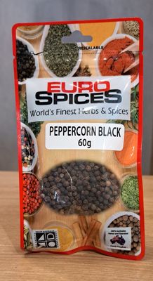 Euro Spice Peppercorn Black (60g)