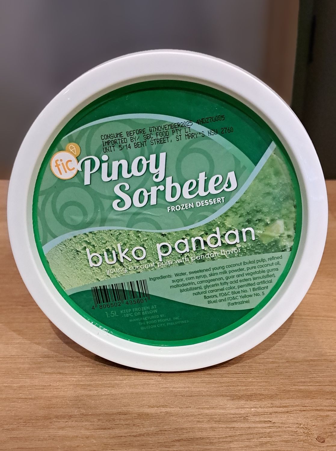 Pinoy Sorbetes Buko Pandan (1.5L)
