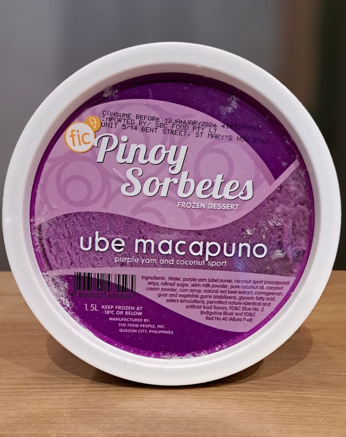 Pinoy Sorbetes Ube Macapuno (1.5L)