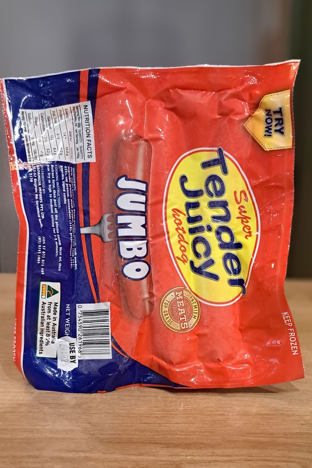 Tender Juicy Jumbo Hotdog (1kg)