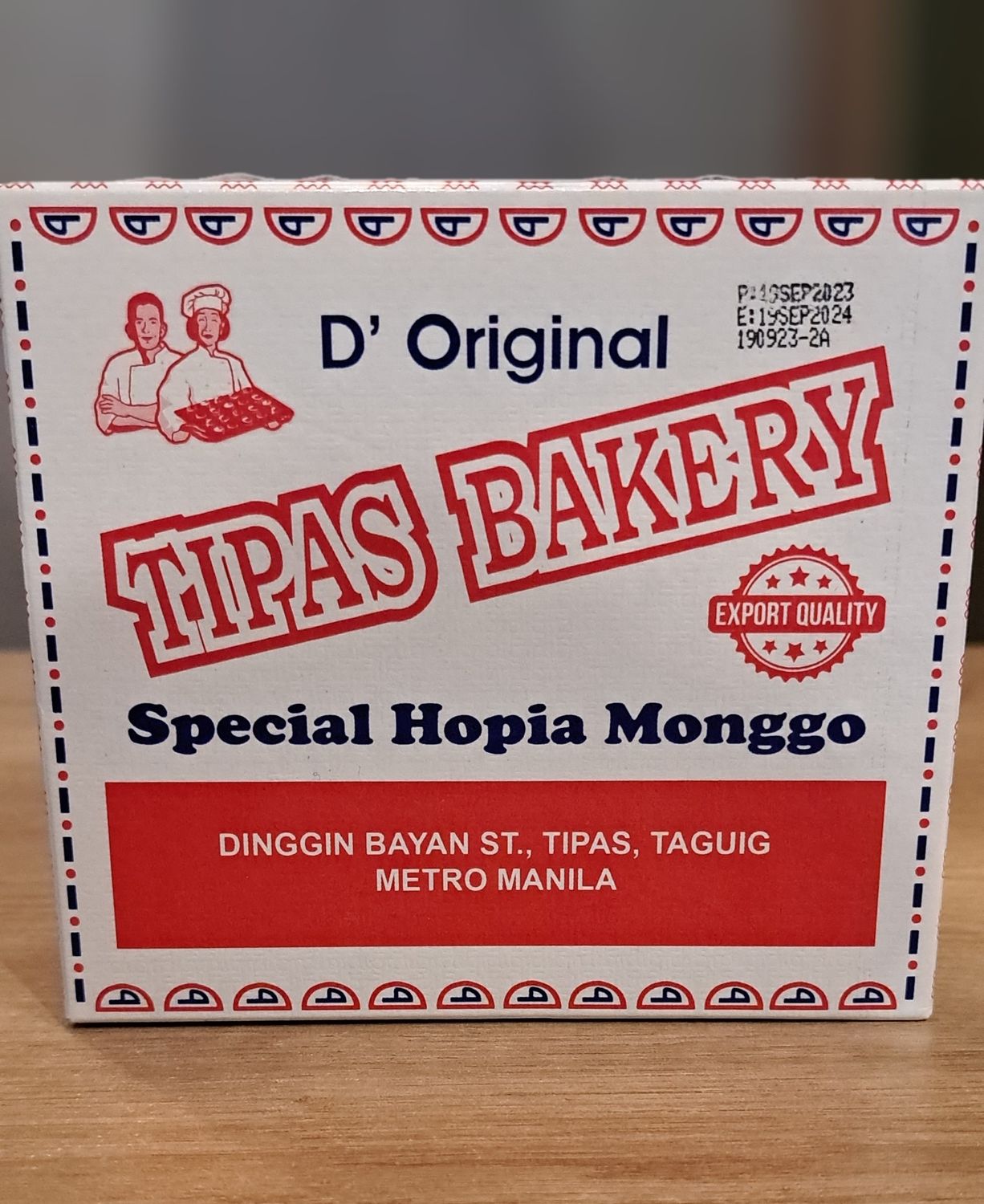 D’ Original Tipas Bakery Tipas Hopia Monggo (450g)