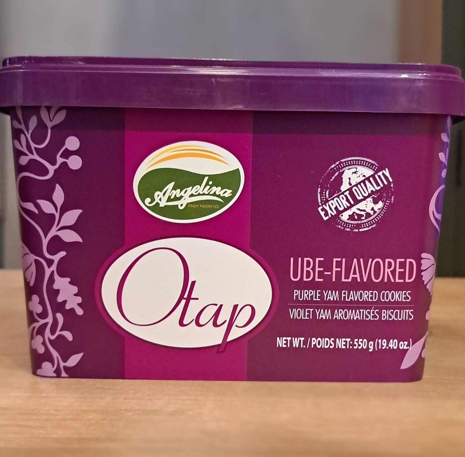 Angelina Otap Biscuit Ube Flavour (550g)