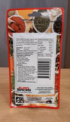 Euro Spice Citric Acid (100g)