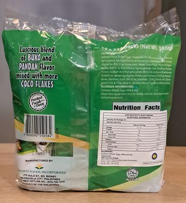 Cupkeyk Buko Pandan (10x34g)