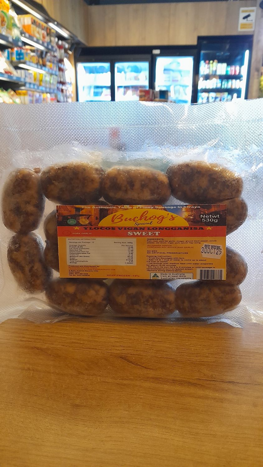 Buchog’s Ylocos Vigan Longganisa Sweet (500g)