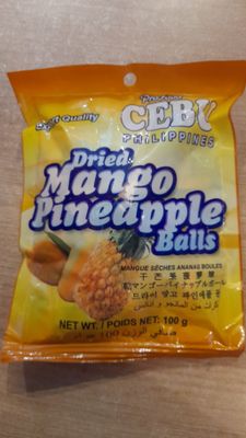 Cebu Dried Mango Pineapple Balls 100g