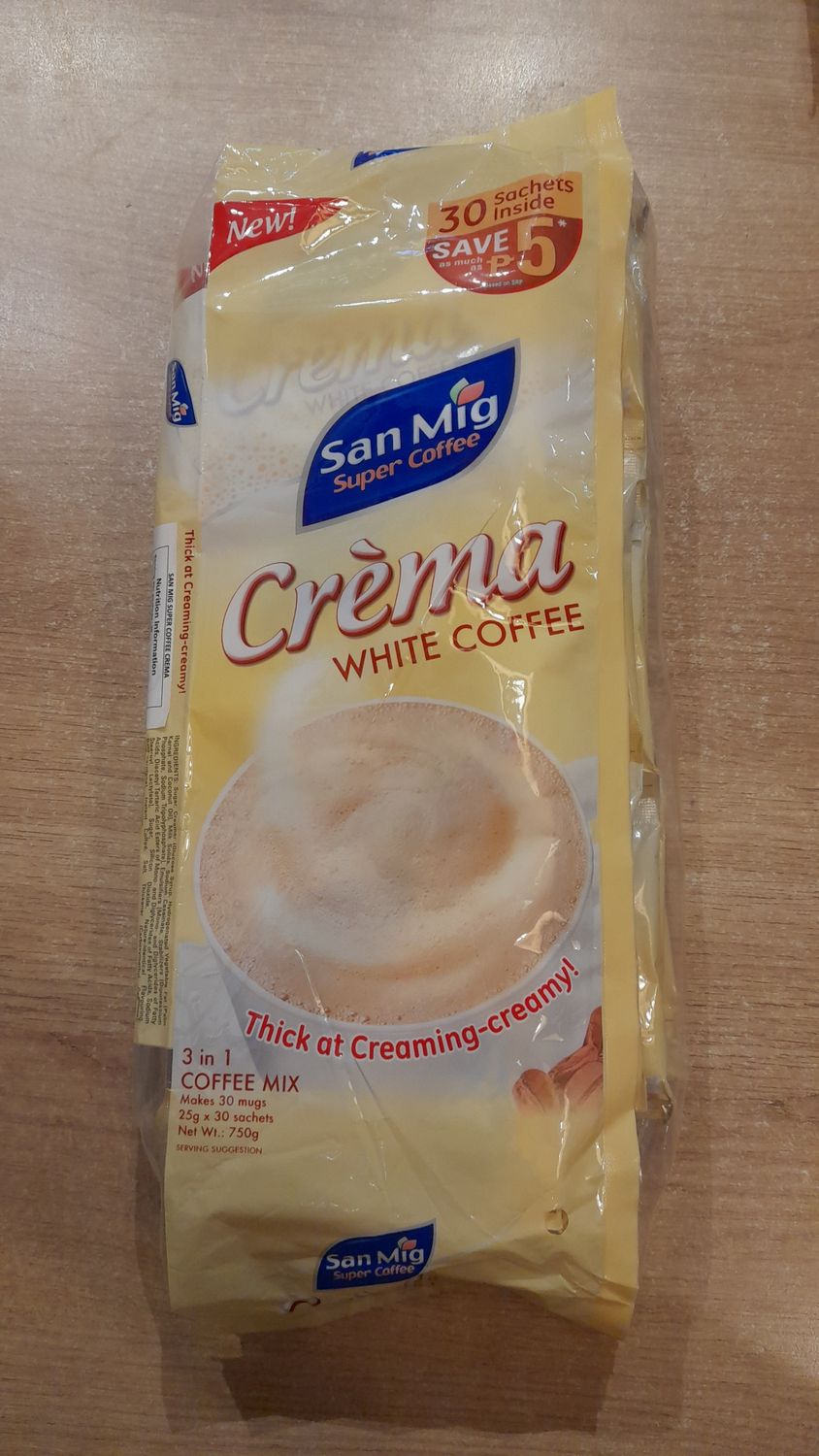 San Mig Super Coffee Crema White 25g X 30