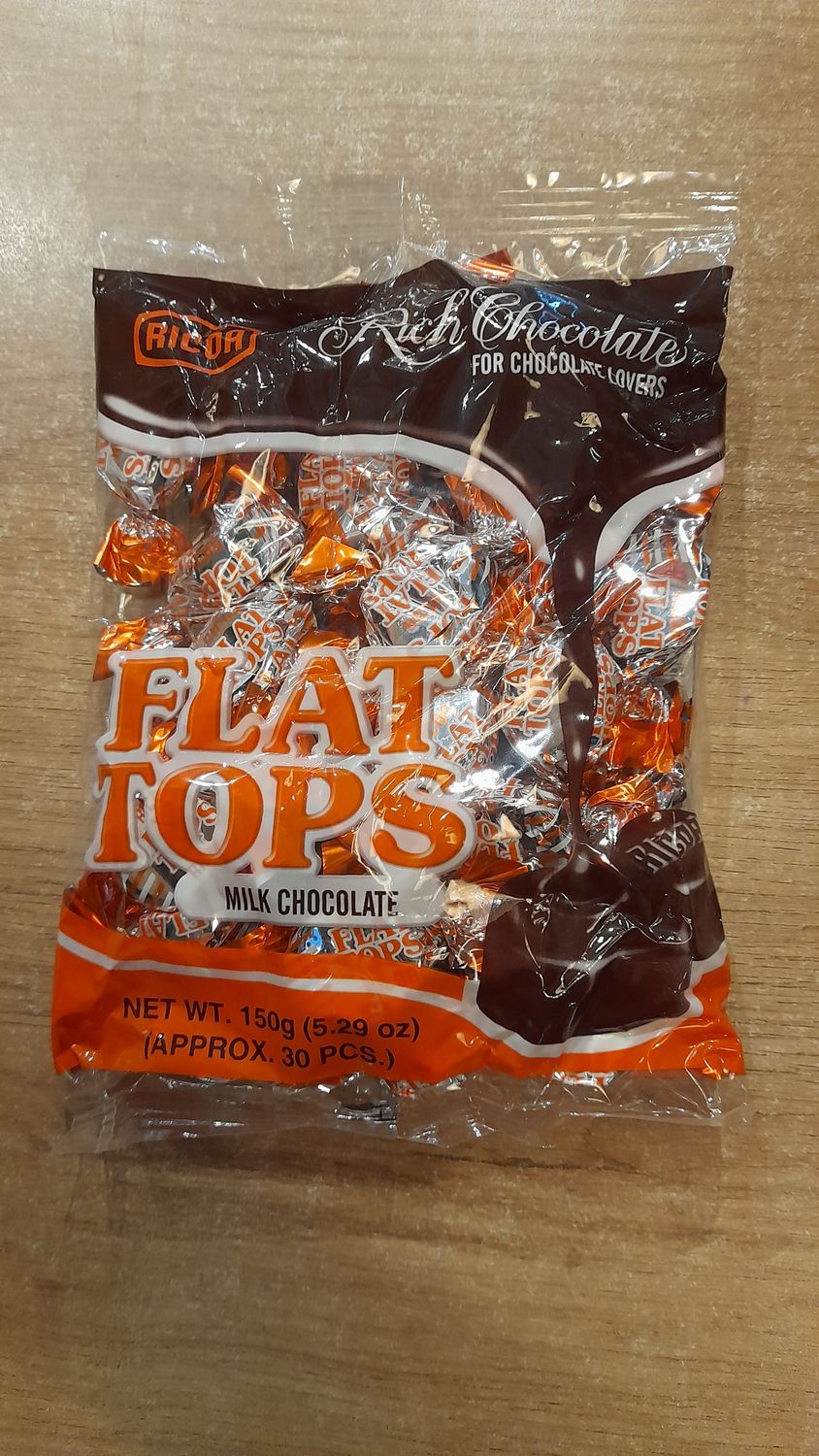 Ricoa Flat Tops Milk Chocolate (150g)