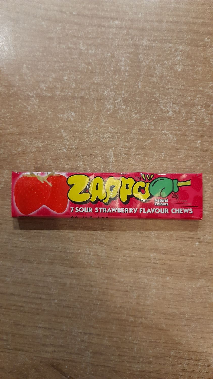 Zappo 7 Sour Strawberry Flavour Chews