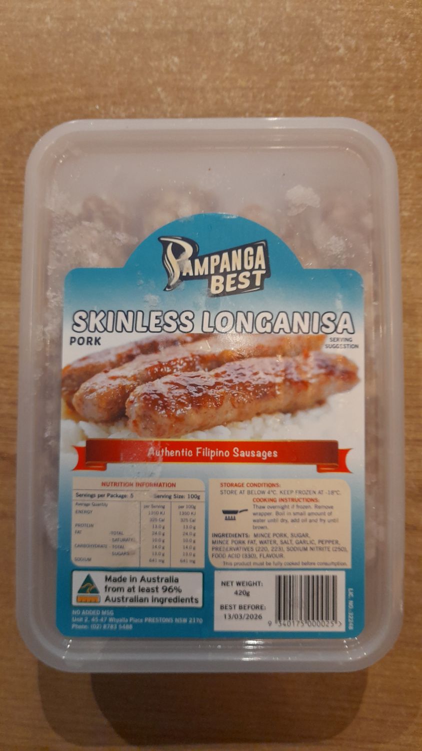 Pampanga Best Skinless Longanisa (420g)