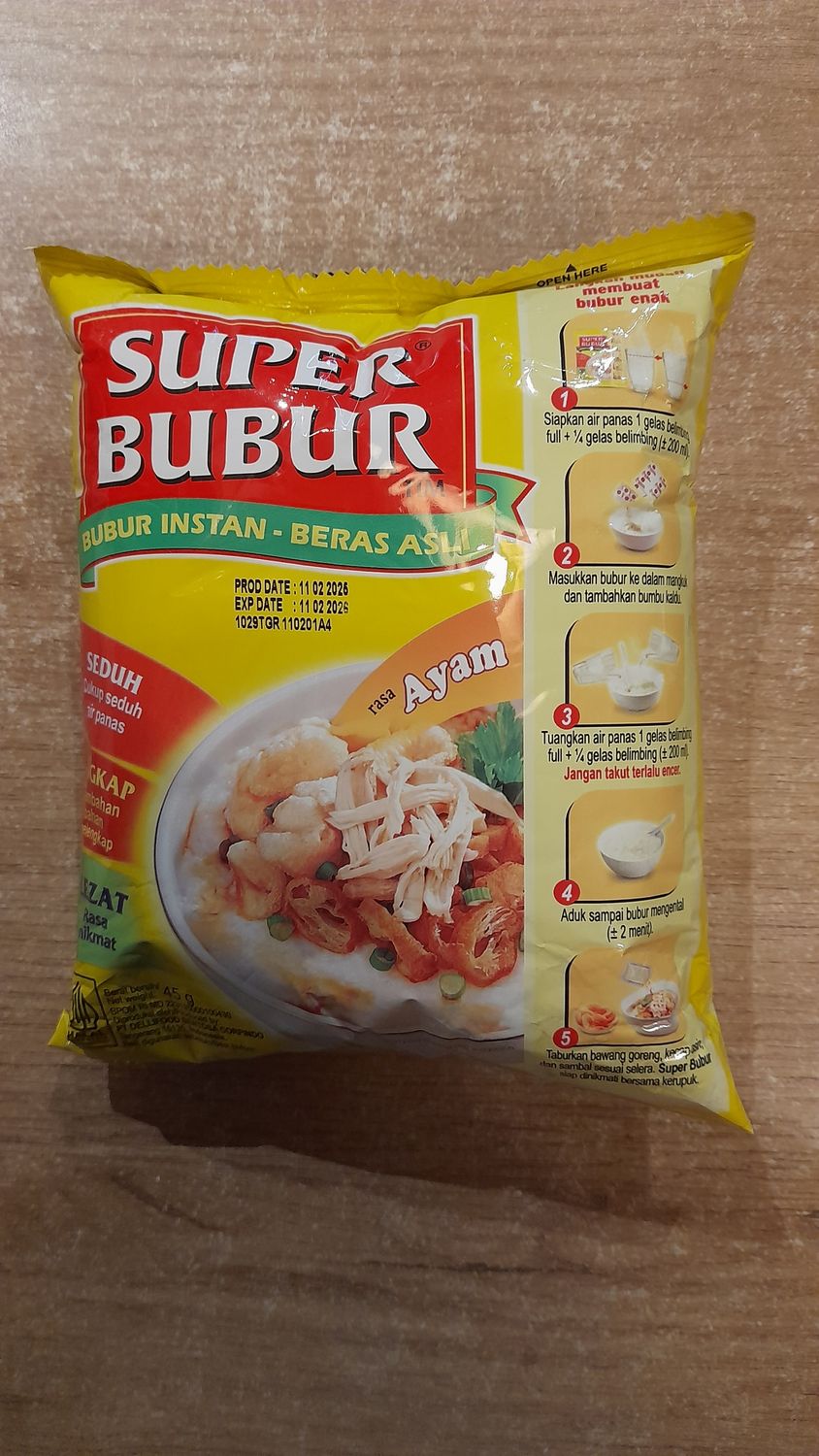 Super Bubur Instan - Beras Asli (45g)
