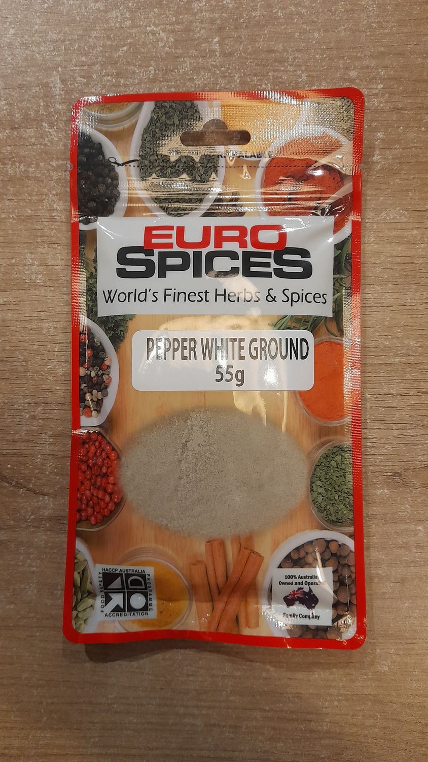 Euro Spice White Pepper Ground (55g)