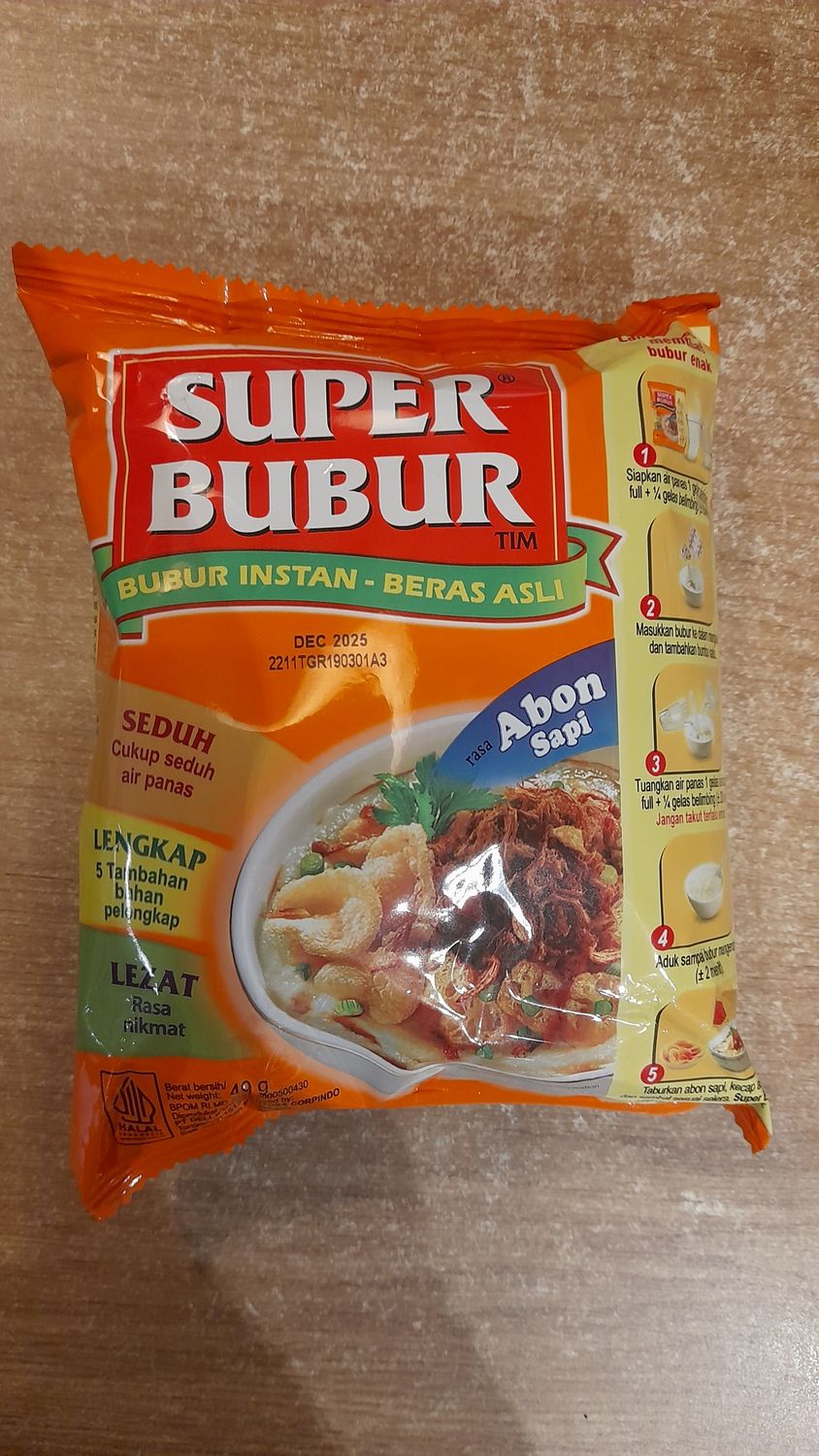 Super Bubur instan - Abon Sapi (49g)