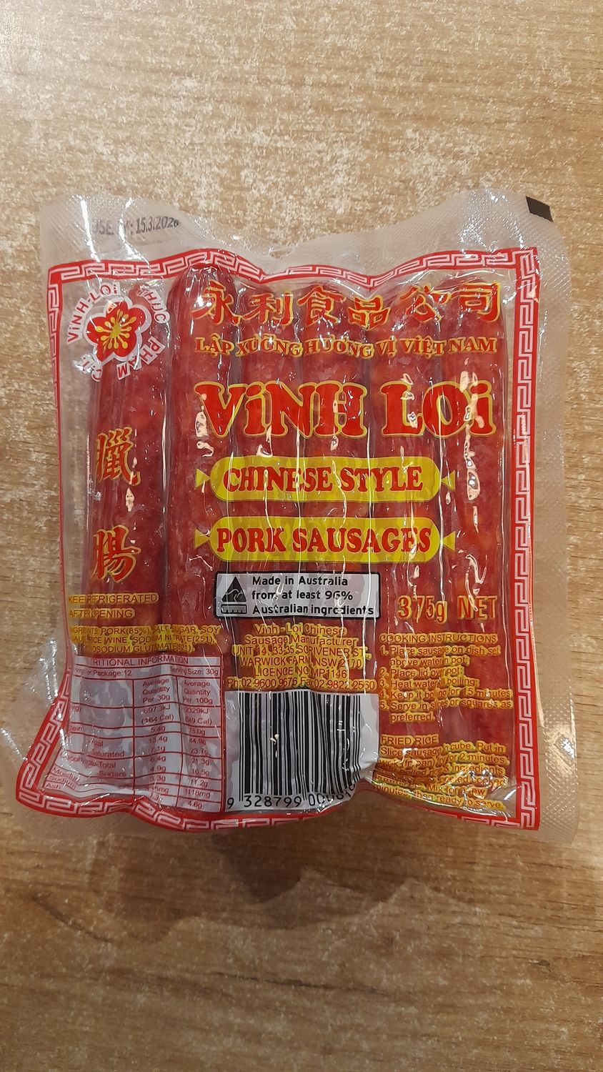 Vinh Loi Pork Sausage 375g