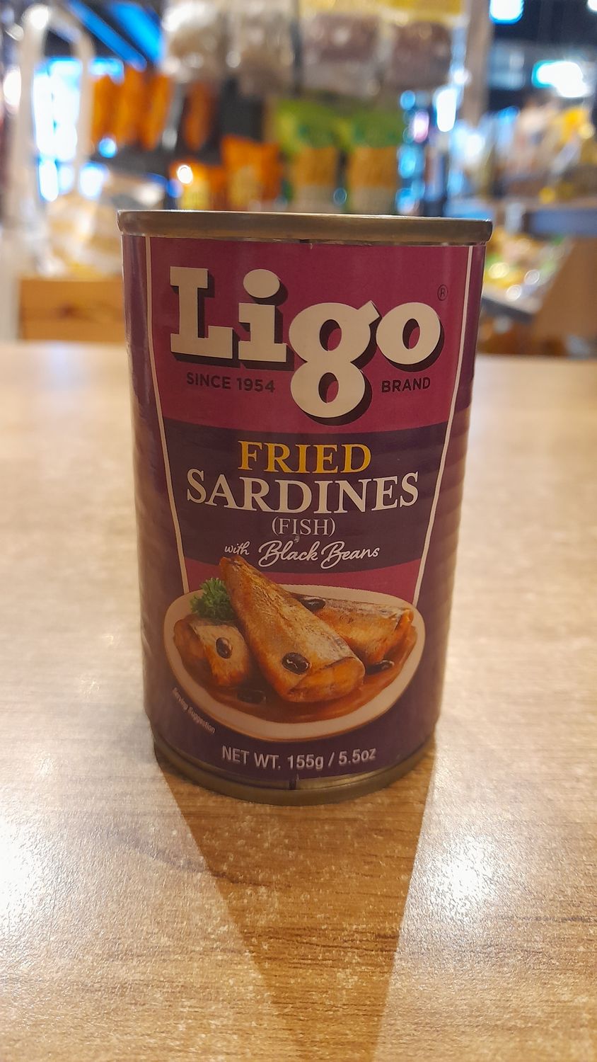 Ligo Fried Sardines with Black Beans (155g)