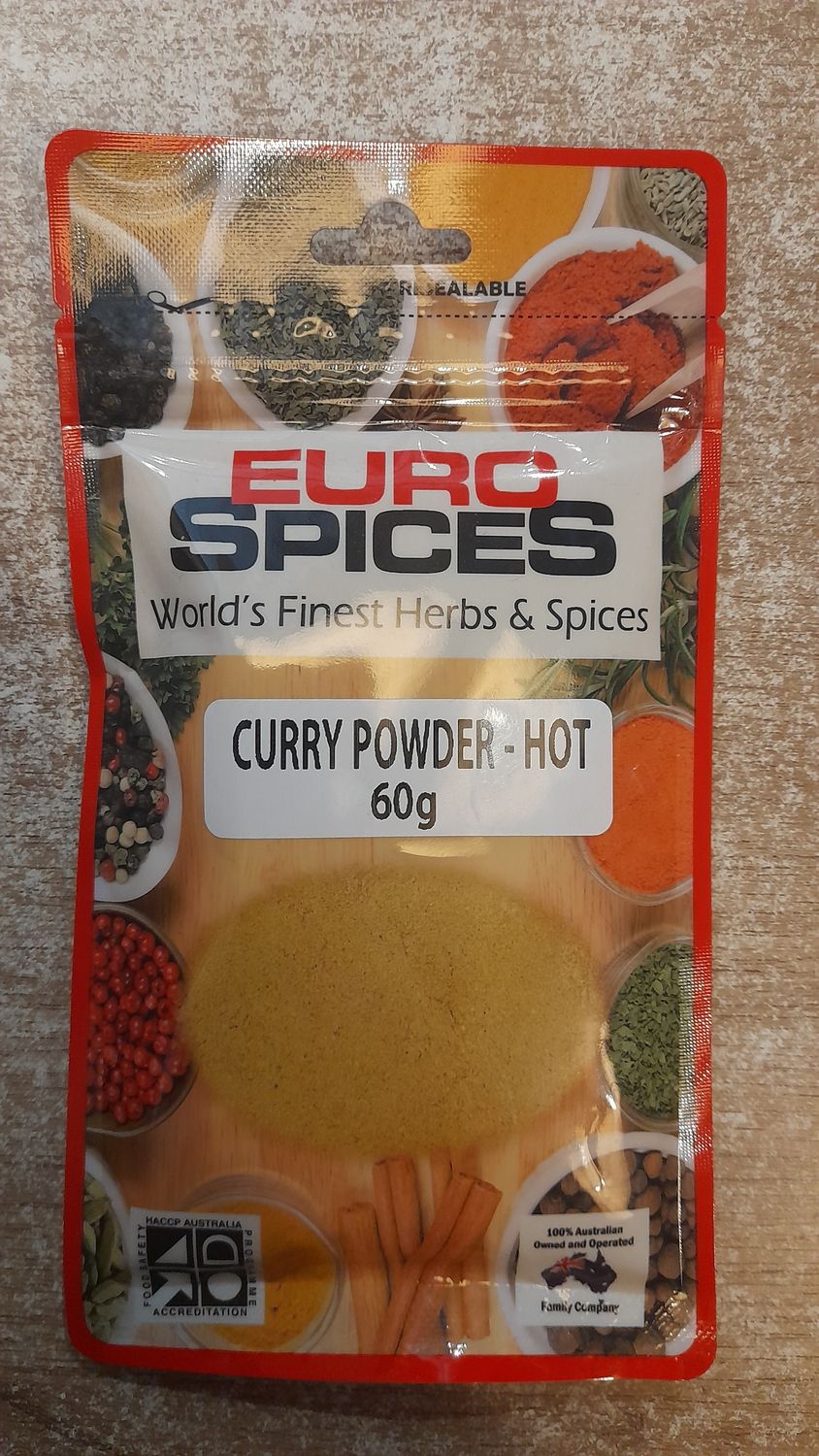 Euro Spice Curry Powder - Hot (60g)