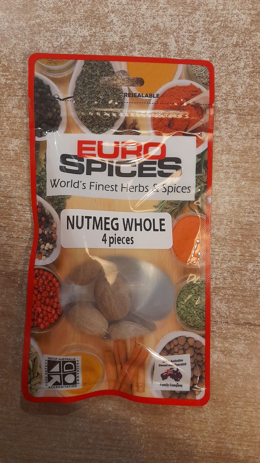 Euro Spice Nutmeg Whole (4pcs)