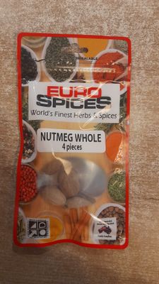 Euro Spice Nutmeg Whole (4pcs)