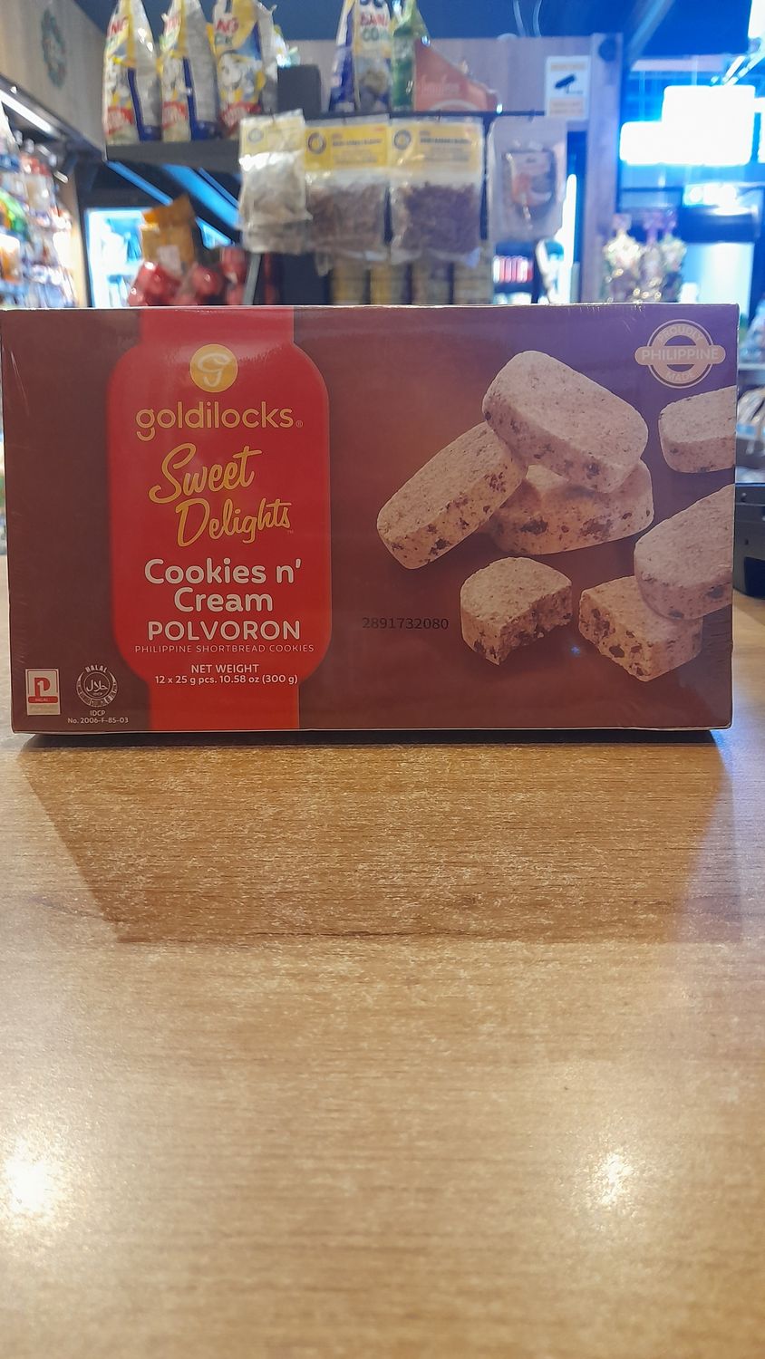 Goldilock Polvoron Cookies and Cream (12x25g)